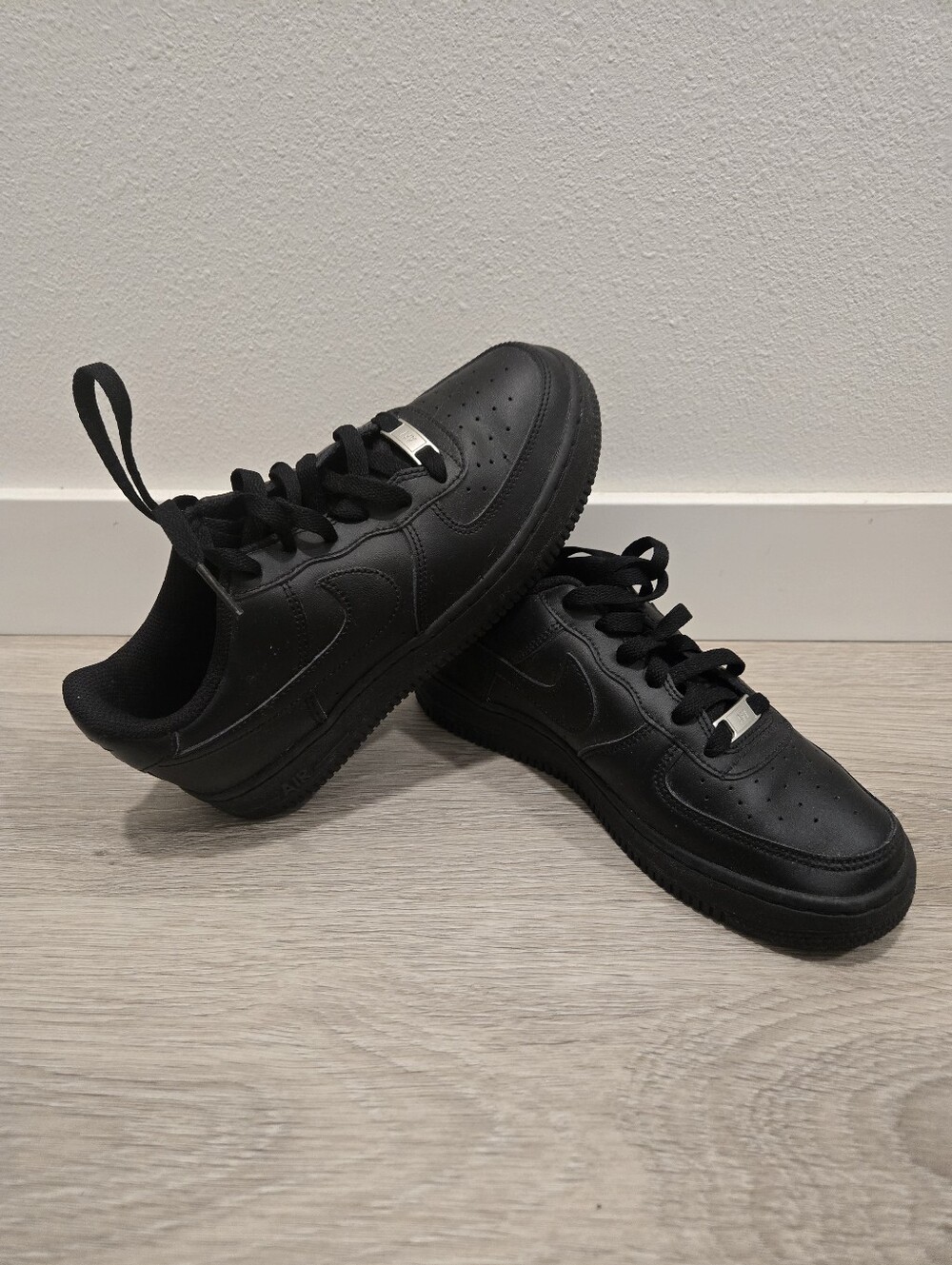 Nike Black Air Force Ones